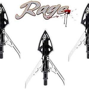 Rage Extreme 4 Blade Arrow Archery Broadhead, 100 Grain - 2 Pack