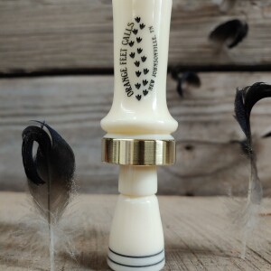 Ivory acrylic duck call, single reed.