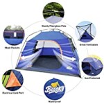 Beesky Tent 6 Person Tent (Waterproof, Quick Setup, with Removable Top Rainfly)