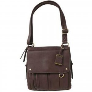 Bulldog Concealed Carry Purse Crossbody Small Choc Brown