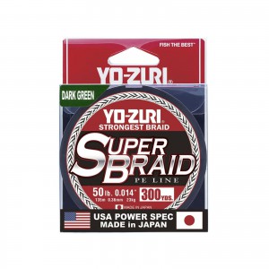 Yo-Zuri Super Braid 300 yard Spool Dark Green 50LB