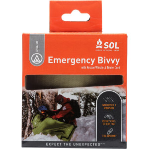 SOL Emergency Bivvy with Rescue Whistle OD Green