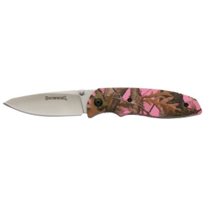 Browning EDC Folder Knife Pink Camo