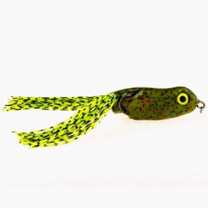 Scum Frog Pro Series Topwater Bass Fishing Hollow Body Frog Lure with Weedless Hooks (Watermelon Red)