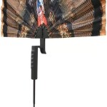 MOJO Outdoors Fatal Fan Turkey Hunting Decoy, Realistic Artificial Fan with Photo Head Mounted Stake