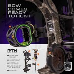 Bear Archery Royale Youth Compound Bow with 5-50 lbs Draw Weight Adjustment and 12-27 in Draw Length Adjustment - LH