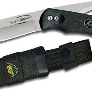 Outdoor Edge SwingBlade - Two Blades in One, Rotating Fixed Blade Hunting Knife with Drop-Point and Gutting Blade
