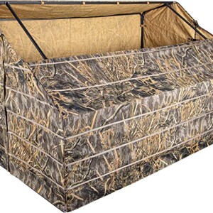 Avian-X G-Blind 4-Person Hunting Blind | Unique G-Shaped Frame Waterfowl Blind in Mossy Oak Shadow Grass Habitats Camo