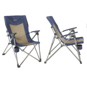 Kamp-Rite 3 Position Hard Arm Reclining Chair w Cup Holder